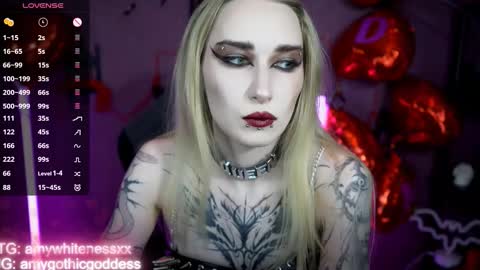 Snapshot of amywhitenessxx chatting on 02-13-26, 11:17 Amy switch Goddess divine Mistress online show from 02-13-26, 11:17