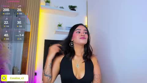 Coraline connected from 10 pm to 6 am Colombia time online show from 05-09-26, 11:59