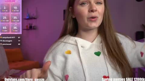 Snapshot of fiery_redhead chatting on 05-15-26, 11:56 Cassie Ventura online show from 05-15-26, 11:56