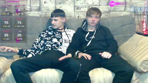 Max tall dark-haired guy with tattoos and Phil blond-haired online show from 05-12-26, 02:30