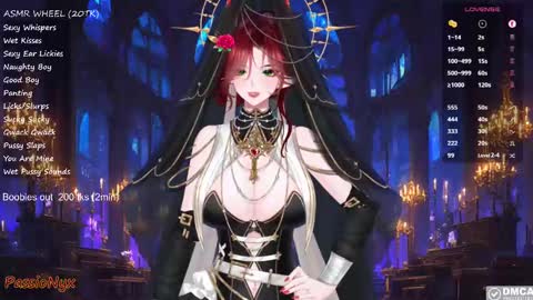 Snapshot of passionyx chatting on 02-23-25, 10:20 Succubus Nyx online show from 02-23-25, 10:20