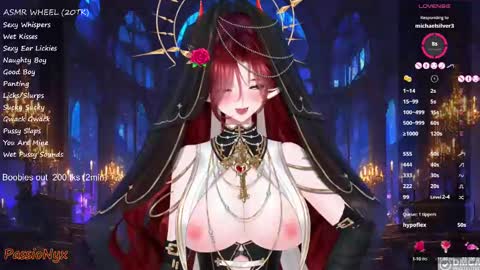 Snapshot of passionyx chatting on 02-24-25, 06:27 Succubus Nyx online show from 02-24-25, 06:27