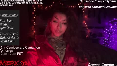 Mistrx Sin online show from 01-29-25, 05:40