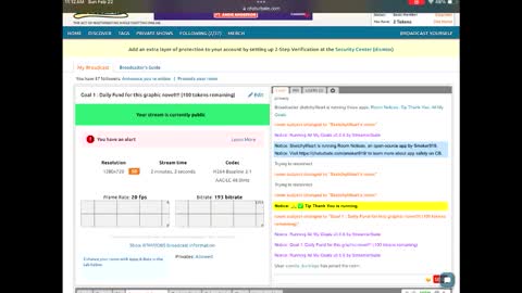 Snapshot of sketchylifeart chatting on 02-22-26, 07:12 Sketchy Life Art online show from 02-22-26, 07:12